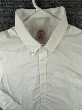 Brooks Brothers 16.5 34/35 Regular Non Iron White Long Sleeve Button Up Shirt